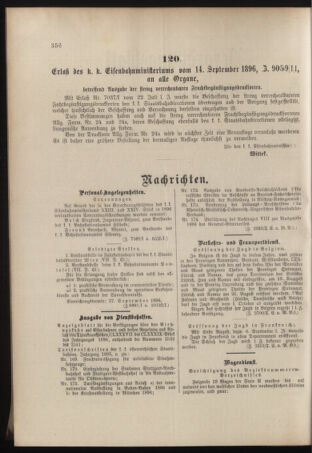 Verordnungs- und Anzeige-Blatt der k.k. General-Direction der österr. Staatsbahnen 18960919 Seite: 2