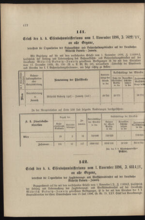 Verordnungs- und Anzeige-Blatt der k.k. General-Direction der österr. Staatsbahnen 18961106 Seite: 6