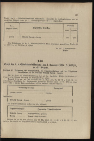 Verordnungs- und Anzeige-Blatt der k.k. General-Direction der österr. Staatsbahnen 18961106 Seite: 7