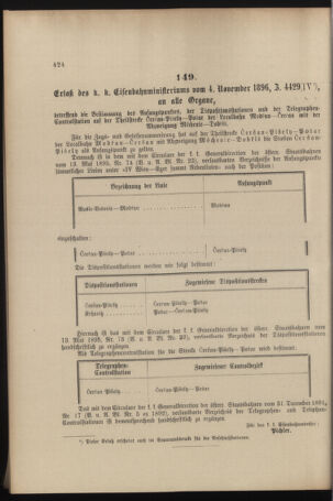 Verordnungs- und Anzeige-Blatt der k.k. General-Direction der österr. Staatsbahnen 18961114 Seite: 6