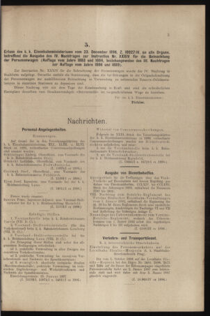 Verordnungs- und Anzeige-Blatt der k.k. General-Direction der österr. Staatsbahnen 18970105 Seite: 3