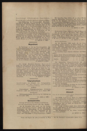 Verordnungs- und Anzeige-Blatt der k.k. General-Direction der österr. Staatsbahnen 18970105 Seite: 4