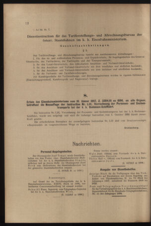 Verordnungs- und Anzeige-Blatt der k.k. General-Direction der österr. Staatsbahnen 18970116 Seite: 2