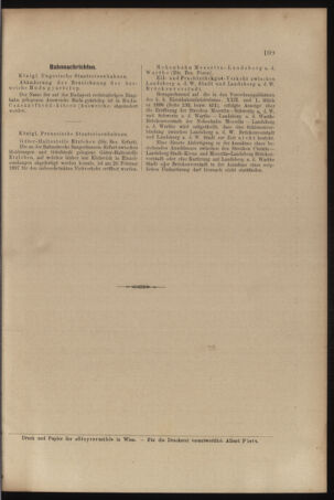 Verordnungs- und Anzeige-Blatt der k.k. General-Direction der österr. Staatsbahnen 18970306 Seite: 15