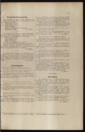 Verordnungs- und Anzeige-Blatt der k.k. General-Direction der österr. Staatsbahnen 18970320 Seite: 5