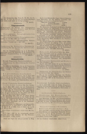 Verordnungs- und Anzeige-Blatt der k.k. General-Direction der österr. Staatsbahnen 18970403 Seite: 5