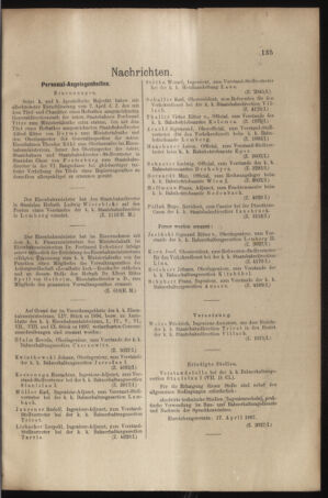 Verordnungs- und Anzeige-Blatt der k.k. General-Direction der österr. Staatsbahnen 18970410 Seite: 5