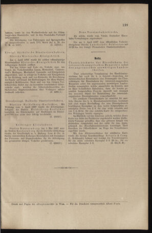 Verordnungs- und Anzeige-Blatt der k.k. General-Direction der österr. Staatsbahnen 18970410 Seite: 9