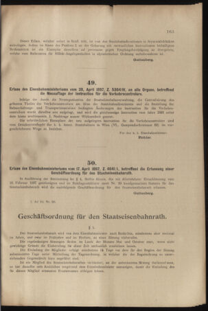 Verordnungs- und Anzeige-Blatt der k.k. General-Direction der österr. Staatsbahnen 18970508 Seite: 3