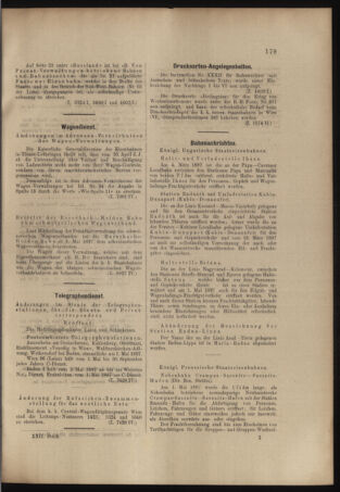 Verordnungs- und Anzeige-Blatt der k.k. General-Direction der österr. Staatsbahnen 18970515 Seite: 5