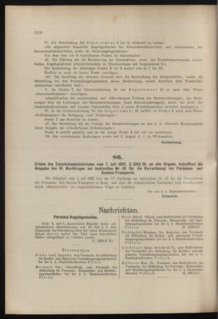 Verordnungs- und Anzeige-Blatt der k.k. General-Direction der österr. Staatsbahnen 18970731 Seite: 2