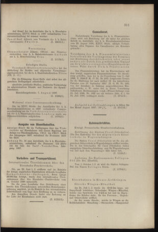 Verordnungs- und Anzeige-Blatt der k.k. General-Direction der österr. Staatsbahnen 18970731 Seite: 3