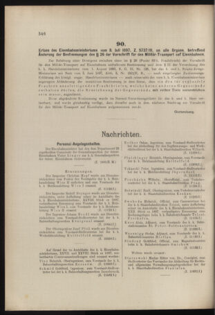 Verordnungs- und Anzeige-Blatt der k.k. General-Direction der österr. Staatsbahnen 18970807 Seite: 34