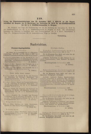 Verordnungs- und Anzeige-Blatt der k.k. General-Direction der österr. Staatsbahnen 18971002 Seite: 11