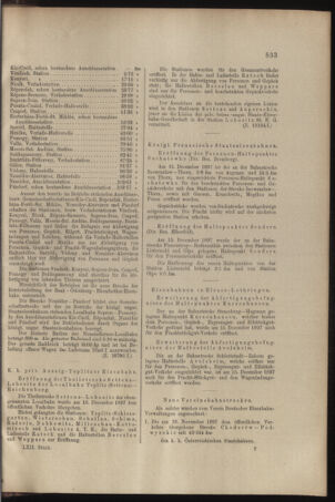 Verordnungs- und Anzeige-Blatt der k.k. General-Direction der österr. Staatsbahnen 18971218 Seite: 9