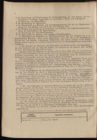 Verordnungs- und Anzeige-Blatt der k.k. General-Direction der österr. Staatsbahnen 18980105 Seite: 2