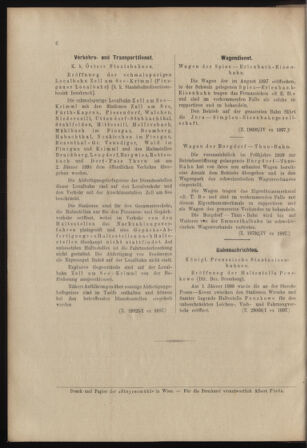 Verordnungs- und Anzeige-Blatt der k.k. General-Direction der österr. Staatsbahnen 18980105 Seite: 6