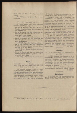 Verordnungs- und Anzeige-Blatt der k.k. General-Direction der österr. Staatsbahnen 18980115 Seite: 8