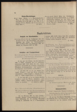 Verordnungs- und Anzeige-Blatt der k.k. General-Direction der österr. Staatsbahnen 18980219 Seite: 6