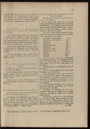 Verordnungs- und Anzeige-Blatt der k.k. General-Direction der österr. Staatsbahnen 18980219 Seite: 7