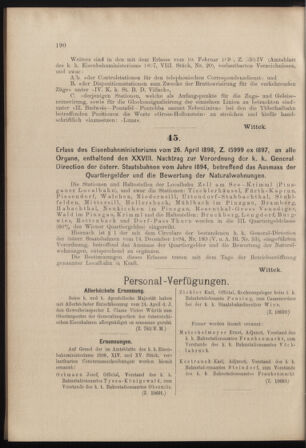 Verordnungs- und Anzeige-Blatt der k.k. General-Direction der österr. Staatsbahnen 18980430 Seite: 12