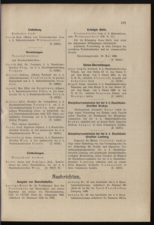 Verordnungs- und Anzeige-Blatt der k.k. General-Direction der österr. Staatsbahnen 18980430 Seite: 13