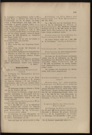 Verordnungs- und Anzeige-Blatt der k.k. General-Direction der österr. Staatsbahnen 18980430 Seite: 15