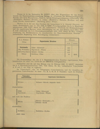 Verordnungs- und Anzeige-Blatt der k.k. General-Direction der österr. Staatsbahnen 18980706 Seite: 5