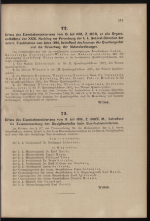 Verordnungs- und Anzeige-Blatt der k.k. General-Direction der österr. Staatsbahnen 18980723 Seite: 3