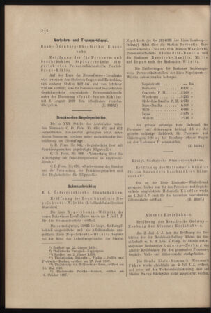 Verordnungs- und Anzeige-Blatt der k.k. General-Direction der österr. Staatsbahnen 18980723 Seite: 6