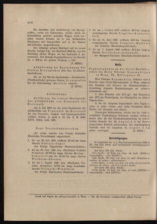 Verordnungs- und Anzeige-Blatt der k.k. General-Direction der österr. Staatsbahnen 18980820 Seite: 10