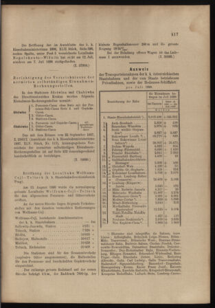 Verordnungs- und Anzeige-Blatt der k.k. General-Direction der österr. Staatsbahnen 18980827 Seite: 3