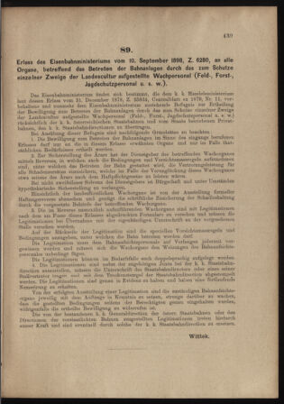 Verordnungs- und Anzeige-Blatt der k.k. General-Direction der österr. Staatsbahnen 18980917 Seite: 3