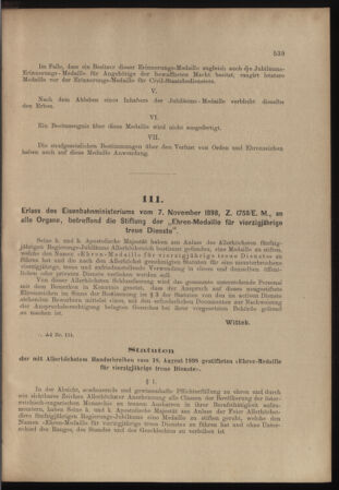 Verordnungs- und Anzeige-Blatt der k.k. General-Direction der österr. Staatsbahnen 18981108 Seite: 3