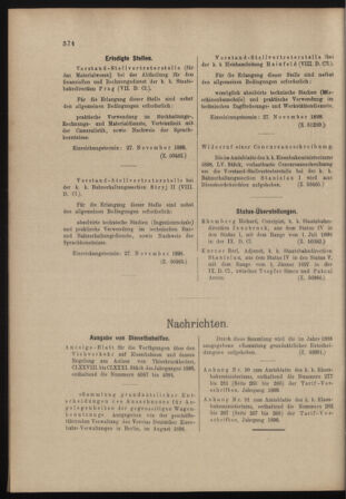 Verordnungs- und Anzeige-Blatt der k.k. General-Direction der österr. Staatsbahnen 18981119 Seite: 10