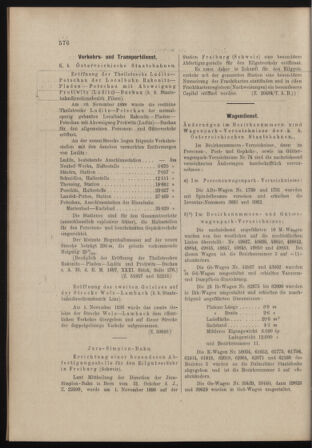 Verordnungs- und Anzeige-Blatt der k.k. General-Direction der österr. Staatsbahnen 18981119 Seite: 12