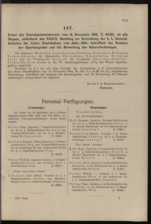 Verordnungs- und Anzeige-Blatt der k.k. General-Direction der österr. Staatsbahnen 18981119 Seite: 9