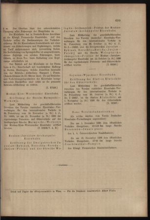 Verordnungs- und Anzeige-Blatt der k.k. General-Direction der österr. Staatsbahnen 18981224 Seite: 11