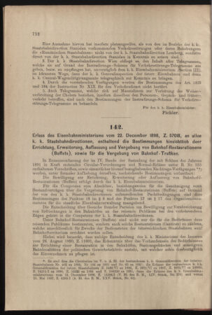 Verordnungs- und Anzeige-Blatt der k.k. General-Direction der österr. Staatsbahnen 18981231 Seite: 18