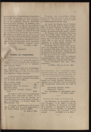 Verordnungs- und Anzeige-Blatt der k.k. General-Direction der österr. Staatsbahnen 18990107 Seite: 9