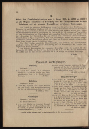 Verordnungs- und Anzeige-Blatt der k.k. General-Direction der österr. Staatsbahnen 18990121 Seite: 2