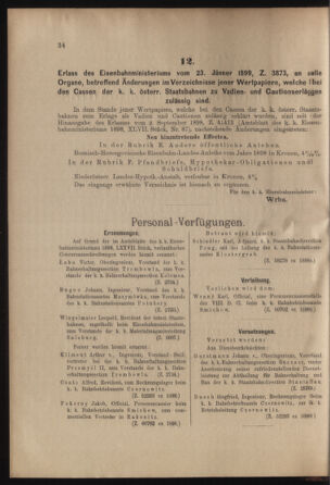 Verordnungs- und Anzeige-Blatt der k.k. General-Direction der österr. Staatsbahnen 18990128 Seite: 2