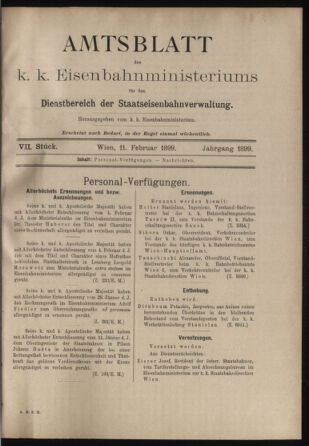 Verordnungs- und Anzeige-Blatt der k.k. General-Direction der österr. Staatsbahnen