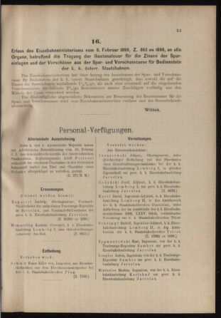 Verordnungs- und Anzeige-Blatt der k.k. General-Direction der österr. Staatsbahnen 18990218 Seite: 3