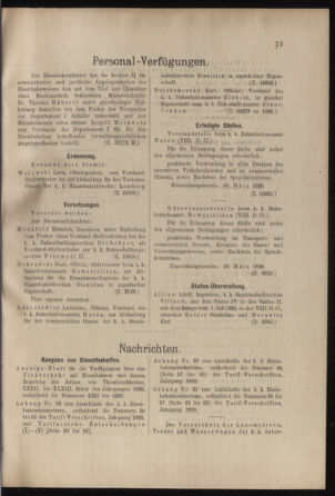 Verordnungs- und Anzeige-Blatt der k.k. General-Direction der österr. Staatsbahnen 18990311 Seite: 3