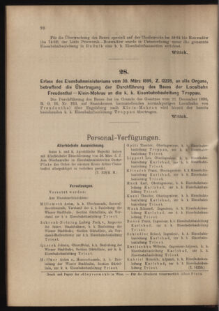 Verordnungs- und Anzeige-Blatt der k.k. General-Direction der österr. Staatsbahnen 18990401 Seite: 2