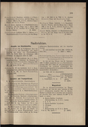 Verordnungs- und Anzeige-Blatt der k.k. General-Direction der österr. Staatsbahnen 18990408 Seite: 5