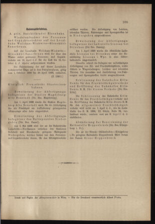 Verordnungs- und Anzeige-Blatt der k.k. General-Direction der österr. Staatsbahnen 18990408 Seite: 7