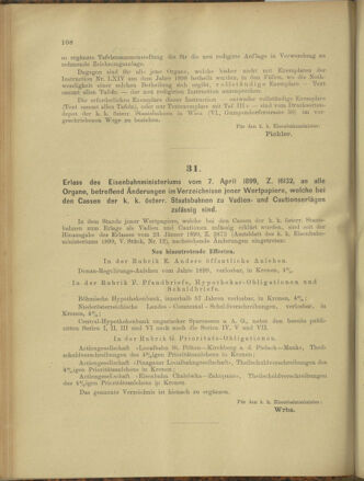 Verordnungs- und Anzeige-Blatt der k.k. General-Direction der österr. Staatsbahnen 18990415 Seite: 2