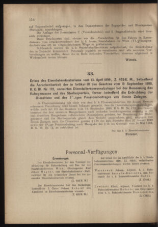 Verordnungs- und Anzeige-Blatt der k.k. General-Direction der österr. Staatsbahnen 18990421 Seite: 2